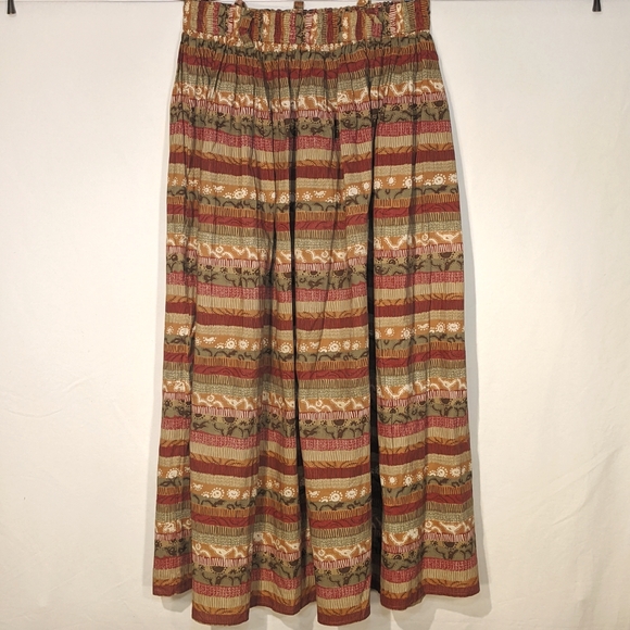 Vintage Dresses & Skirts - Vintage Royal Robbins cotton horizon striped patterned skirt